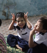 A child in a slum pre-school