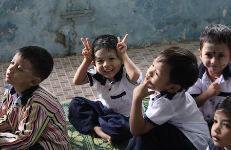 A child in a slum pre-school